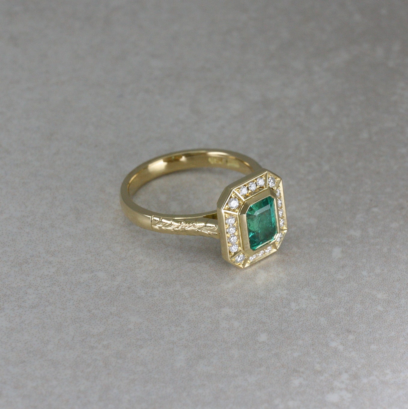 18ct Gold, Emerald and Diamond “Meadow” Ring