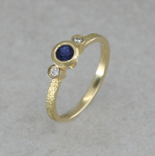 18ct Gold, Sapphire and Diamond “Abbey” Ring