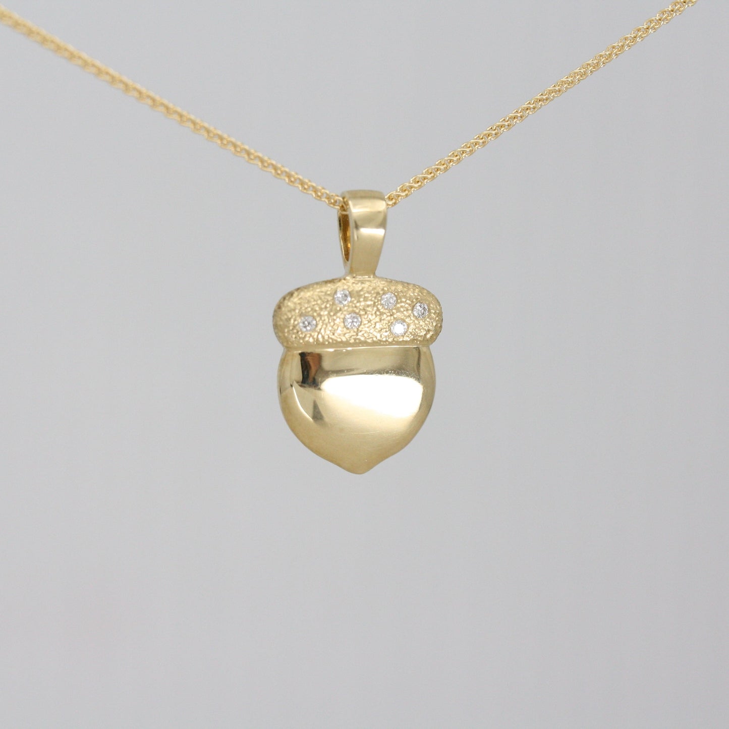 18ct Gold and Diamond “Acorn” Pendant