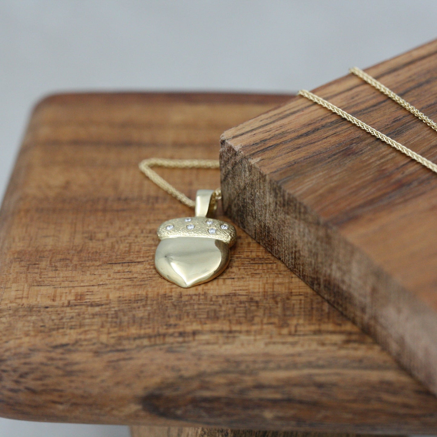 18ct Gold and Diamond “Acorn” Pendant
