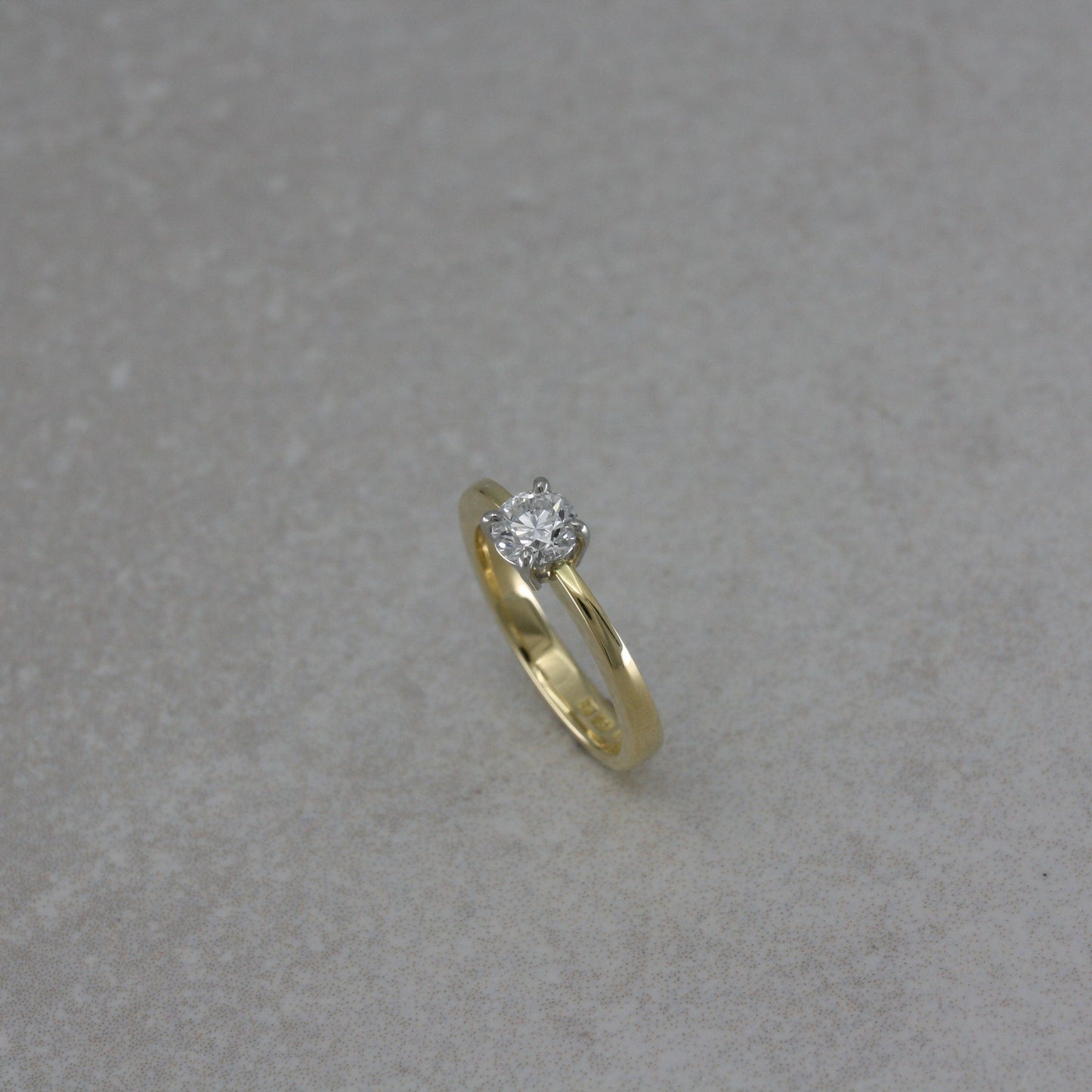 18ct Gold, Platinum and Diamond “Classic” Solitaire Ring
