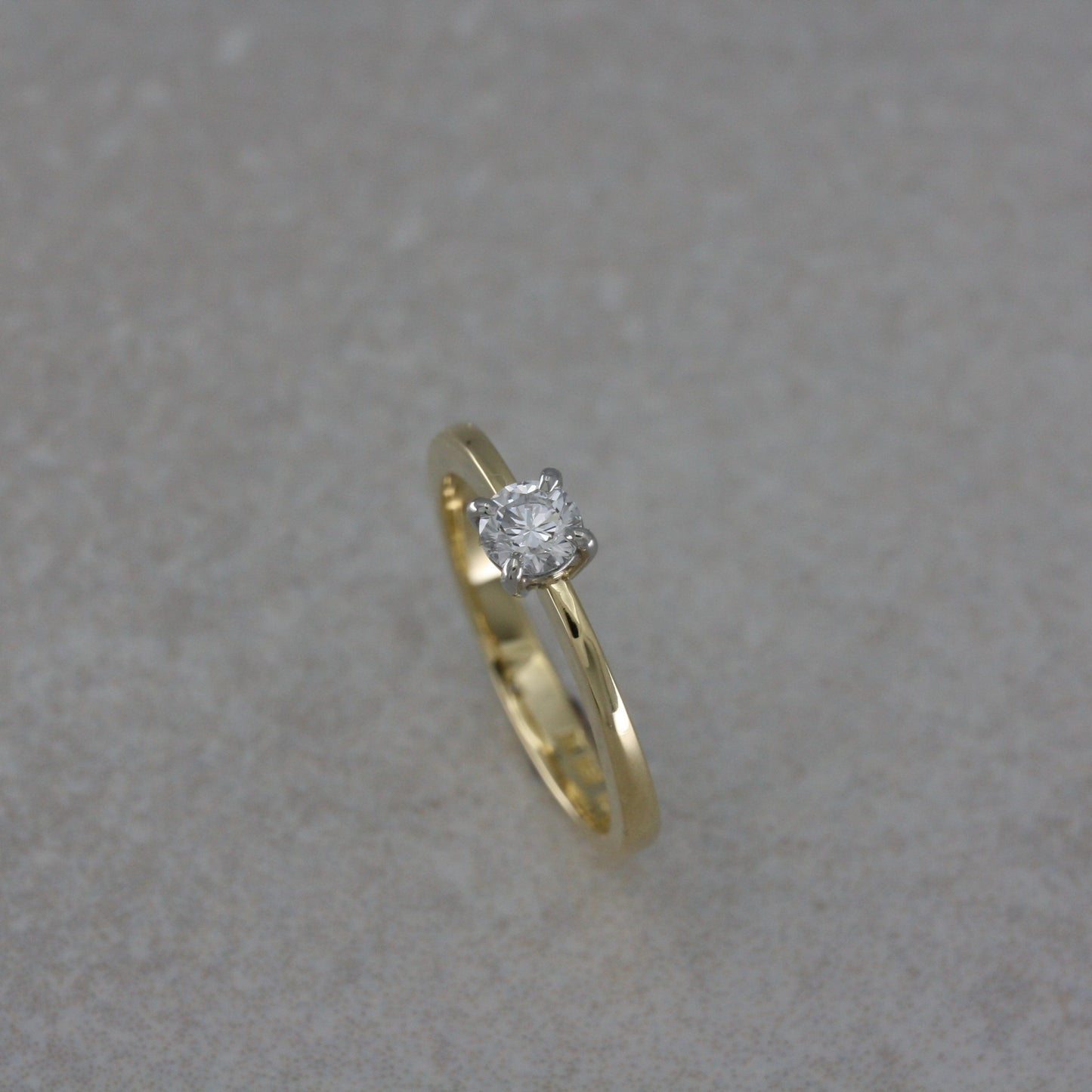 18ct Gold, Platinum and Diamond “Classic” Solitaire Ring