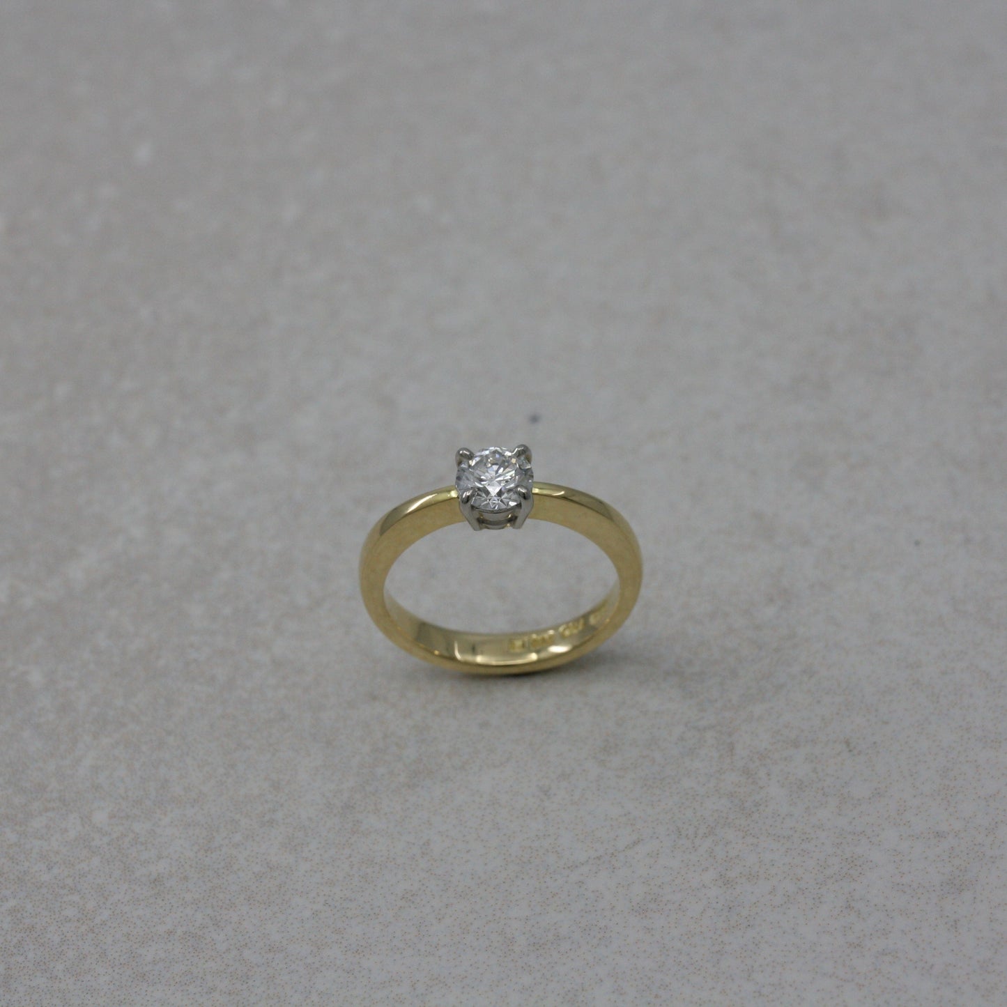 18ct Gold, Platinum and Diamond “Classic” Solitaire Ring