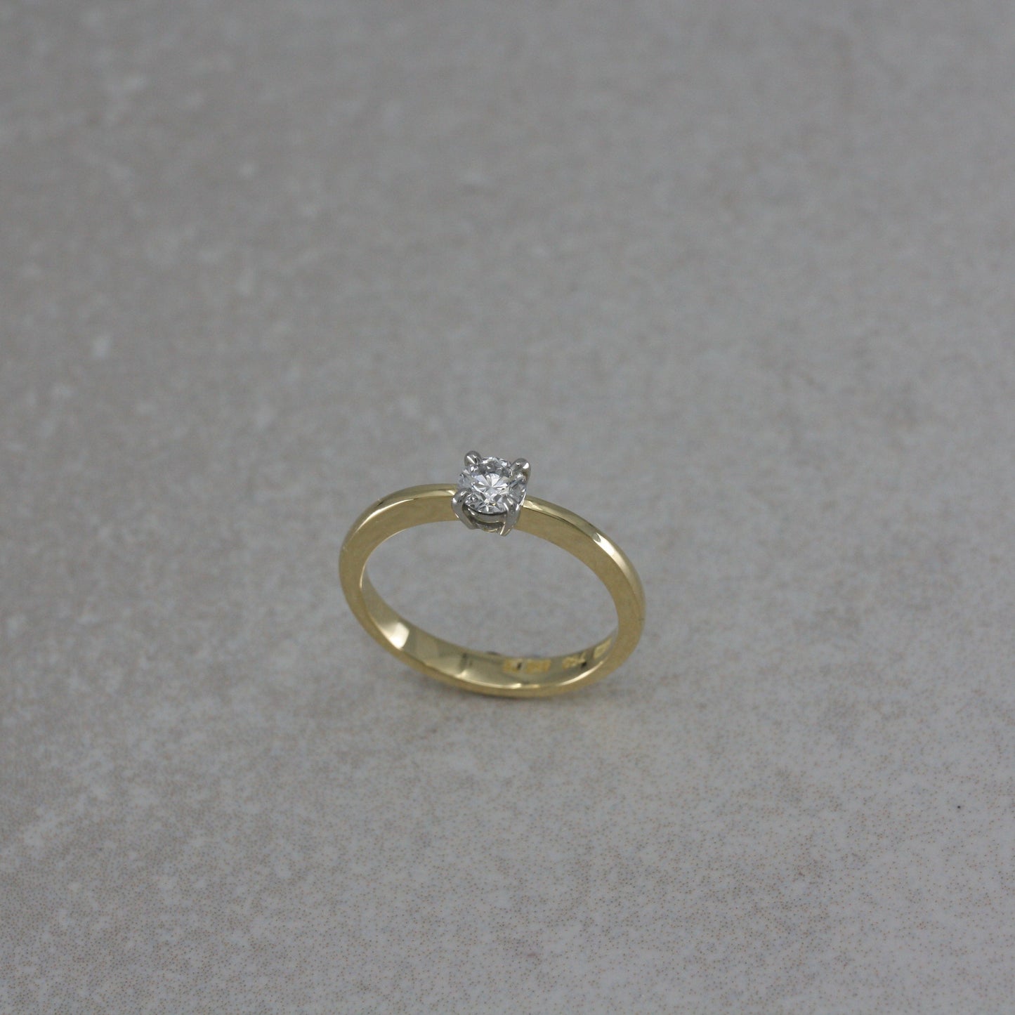 18ct Gold, Platinum and Diamond “Classic” Solitaire Ring