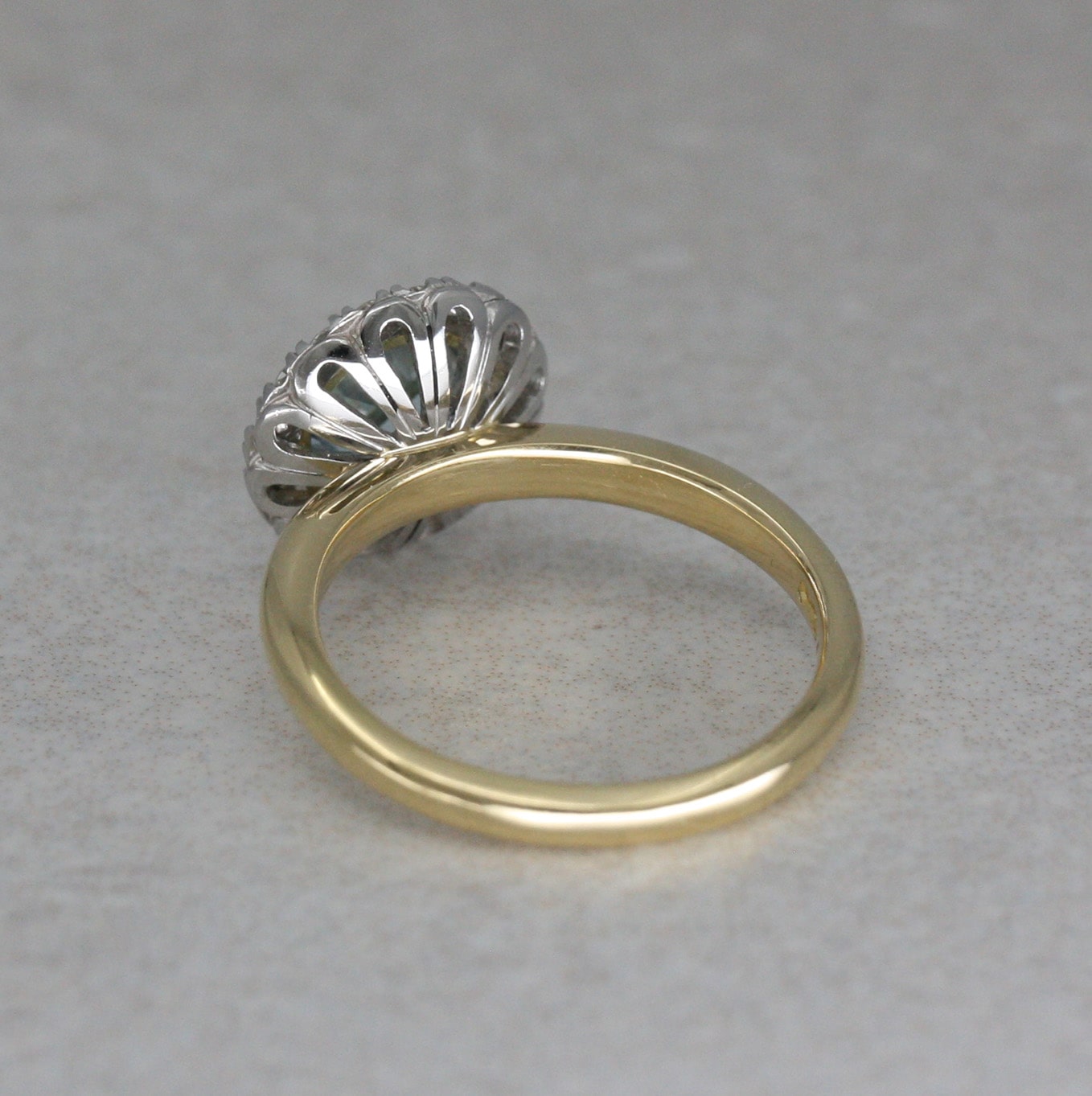 18ct Gold, Aquamarine and Diamond “Comet” Ring
