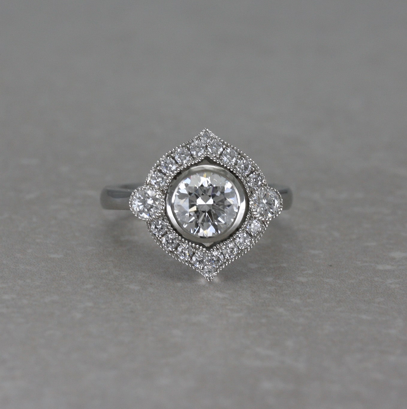 Platinum, 1.5ct Lab-Grown Diamond “Farah” Ring