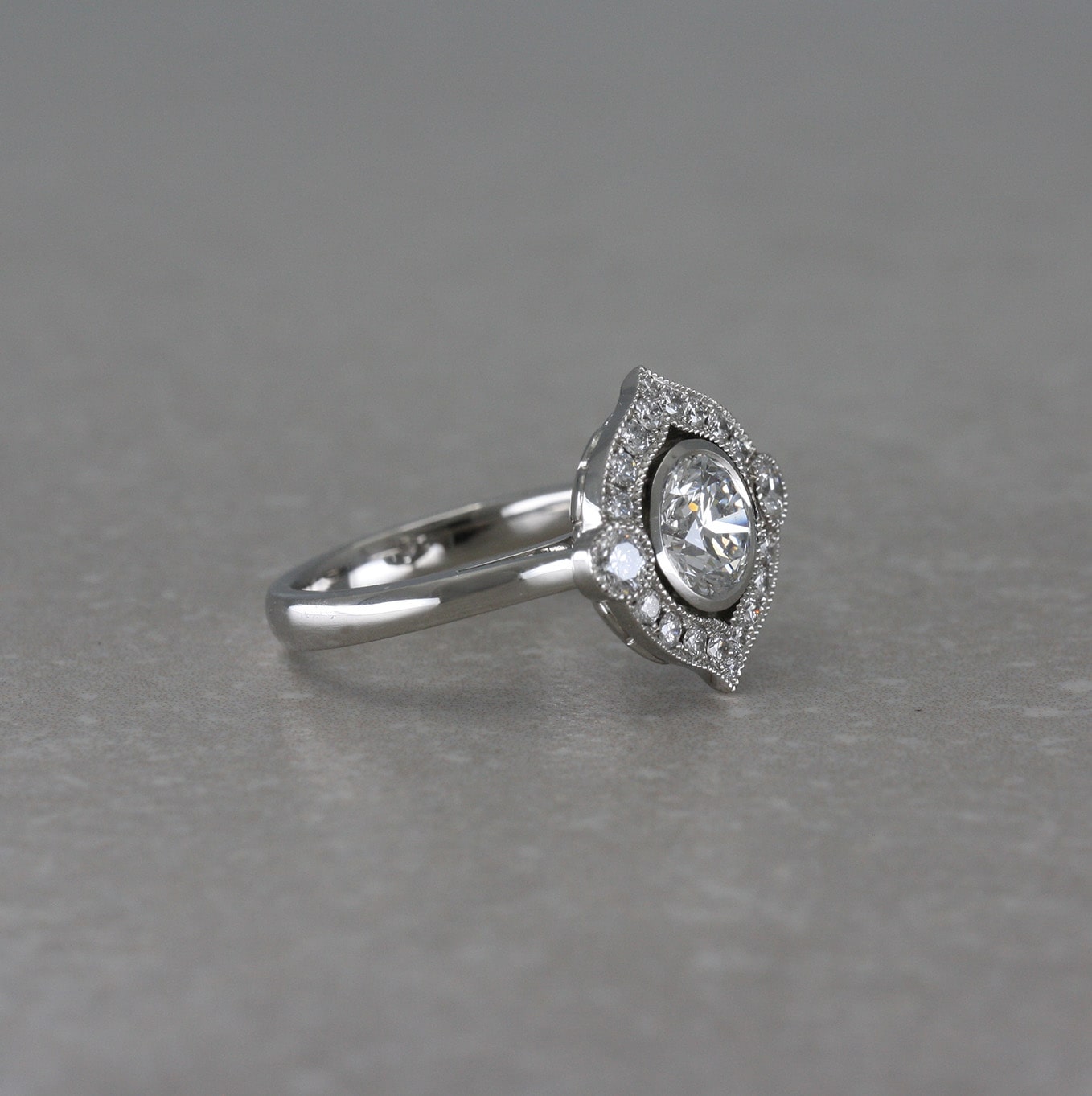 Platinum, 1.5ct Lab-Grown Diamond “Farah” Ring