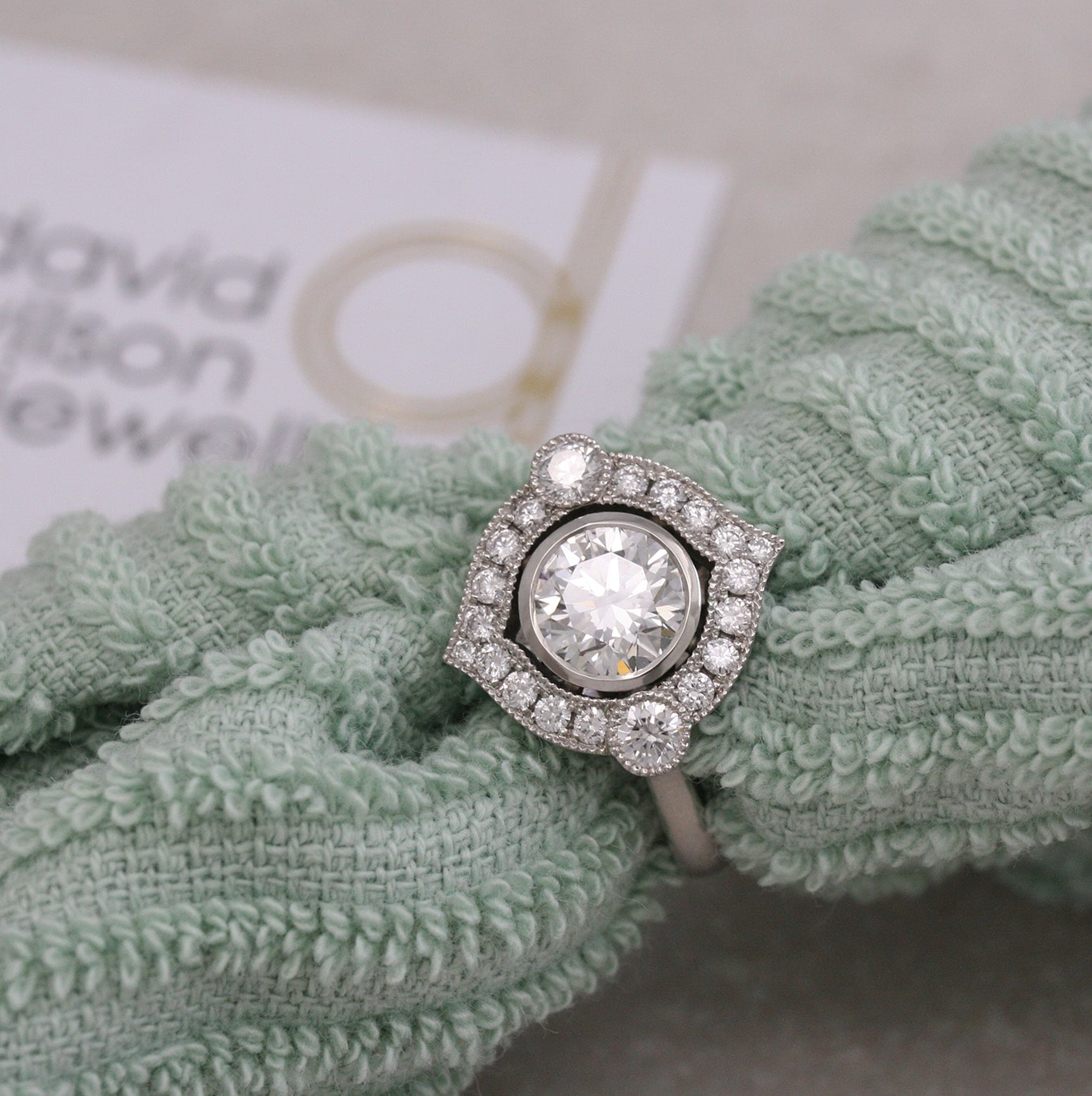 Platinum, 1.5ct Lab-Grown Diamond “Farah” Ring