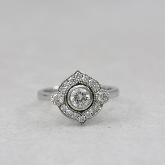 Diamond and Platinum “Farah” Ring