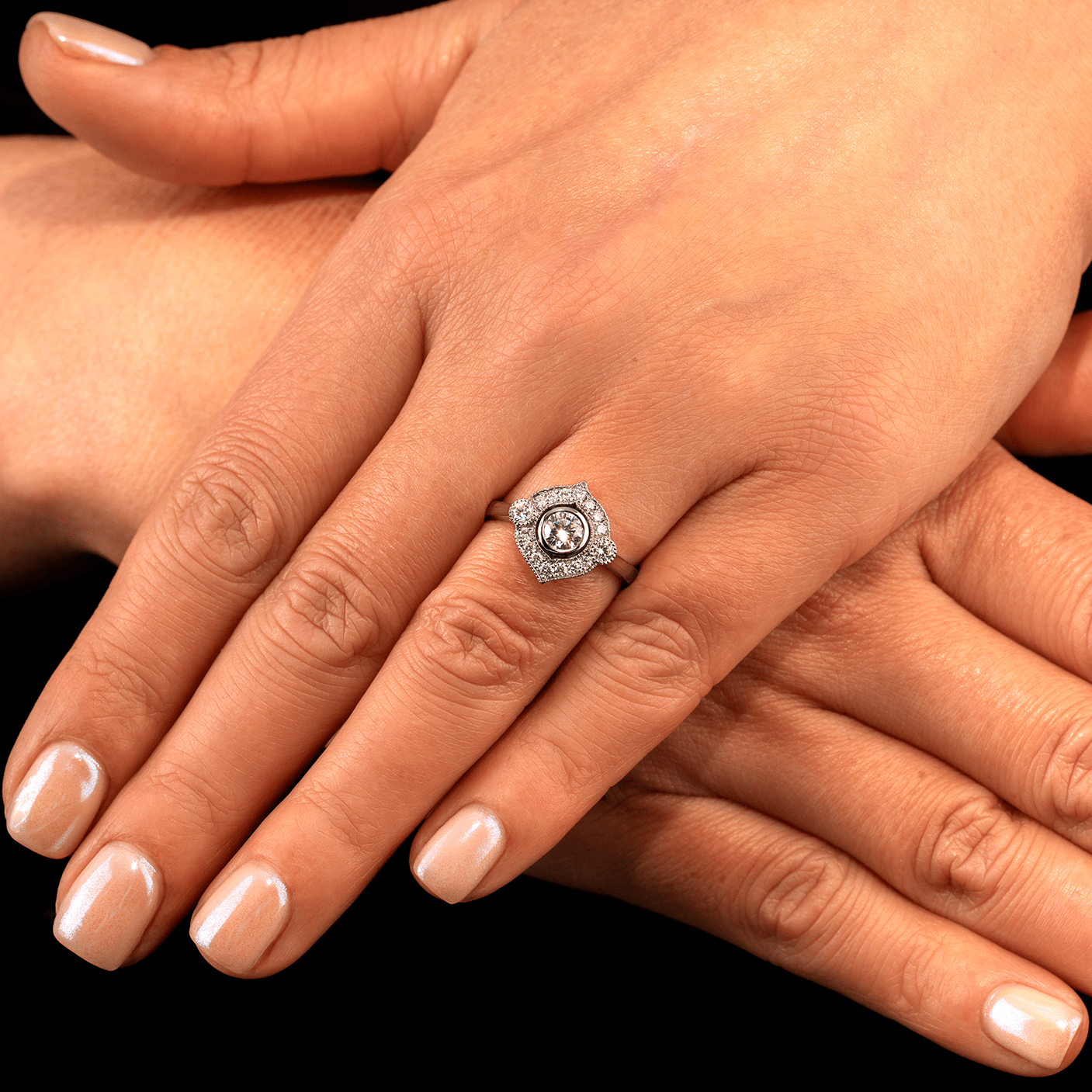 Diamond and Platinum “Farah” Ring