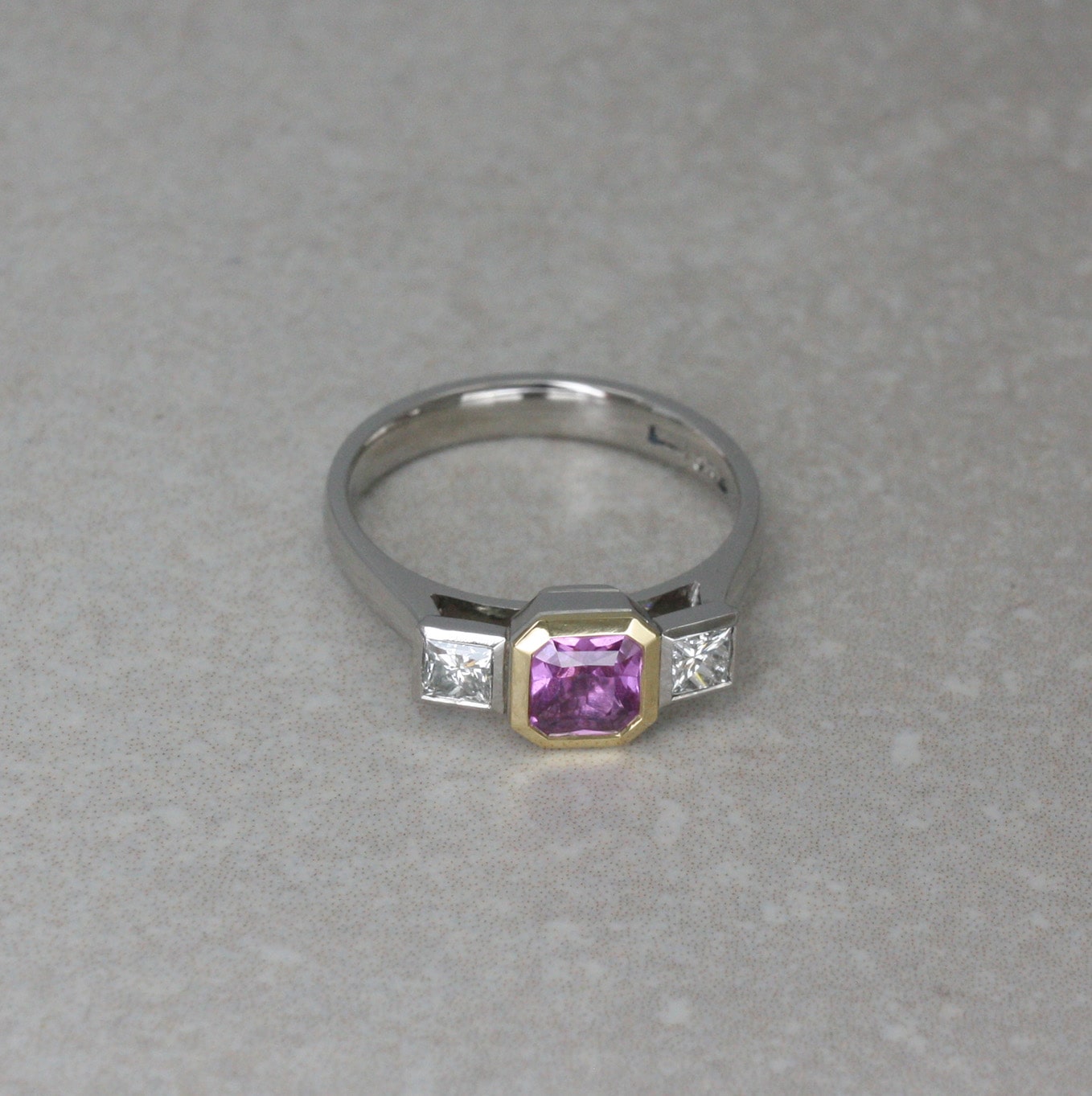 Platinum and 18ct gold, Pink Sapphire and Diamond “Roseus” Ring